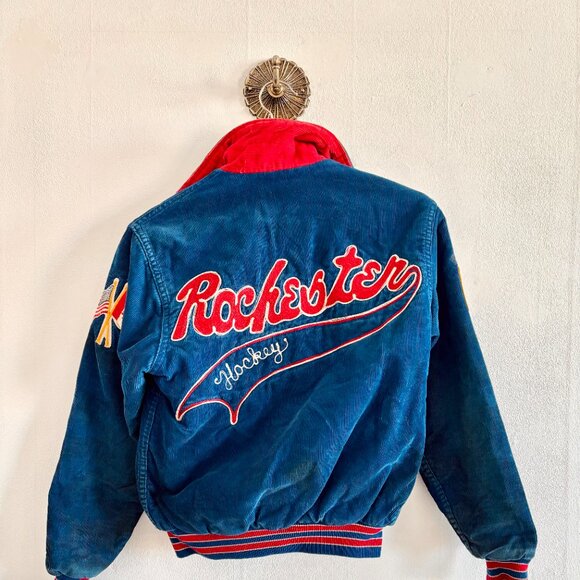 1980's Rochester Junior Corduroy Varsity Jacket - Picture 3 of 4